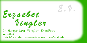 erzsebet vingler business card